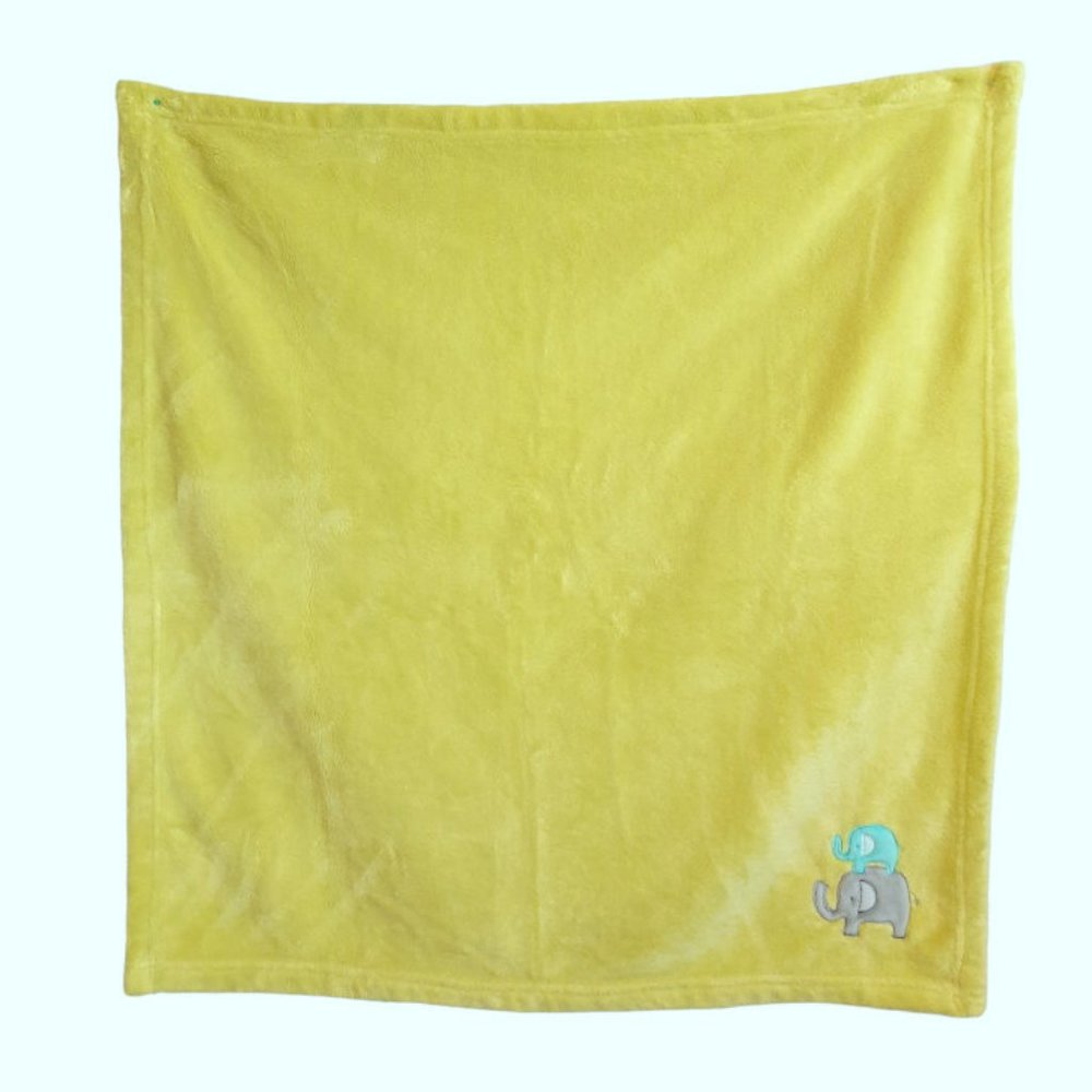 2014 Circo Target Elephants Green Soft Fleece Baby Blanket 30" X 29"